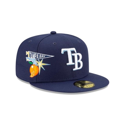 Sapca New Era Tampa Bay Rays MLB City Patch 59FIFTY Fitted - Albastri